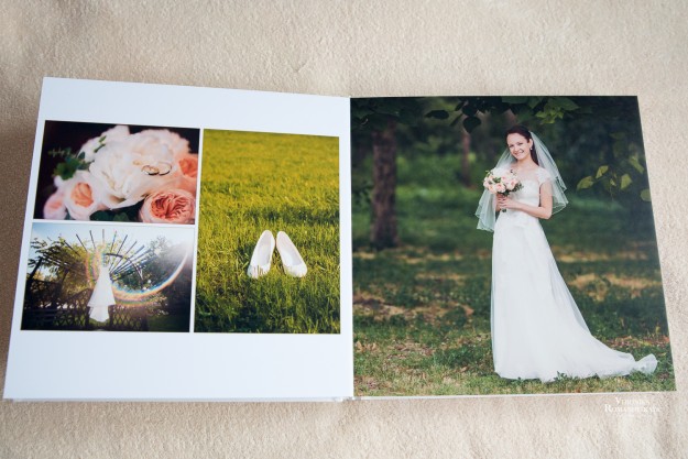 Весільна зйомка на природі в оформленому фотоальбомі